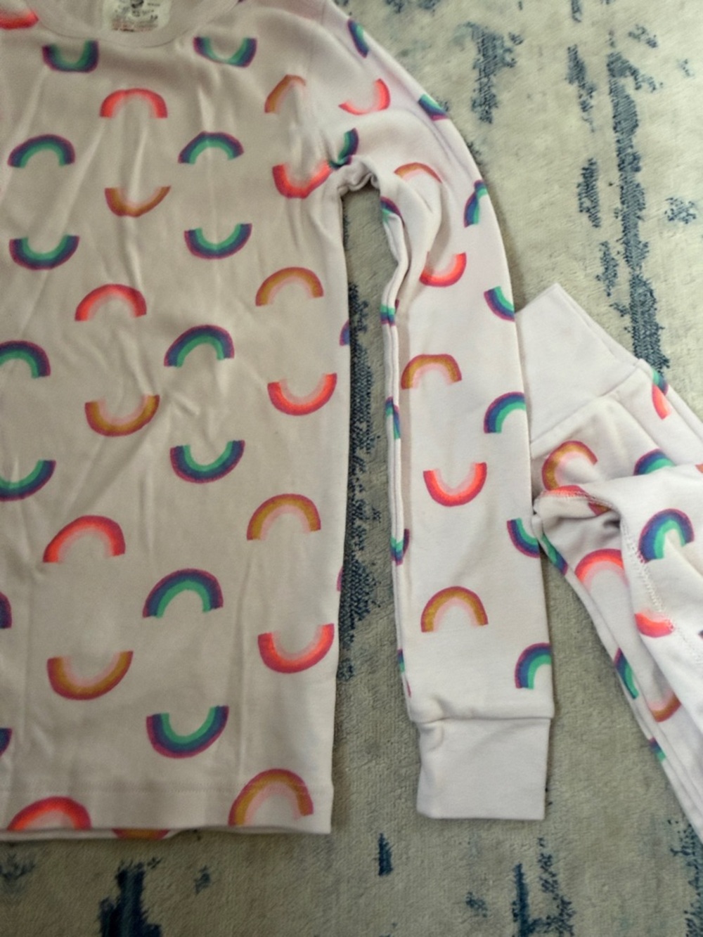 Crewcuts Lavender Rainbow Print Long Sleeve Pajama Set - Picture 5 of 5